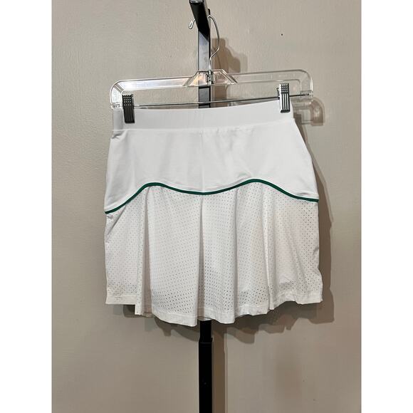 L'Etoile Sport High Waisted Mini Tennis Skirt with Built-in Short White XS NWT - Picture 2 of 7